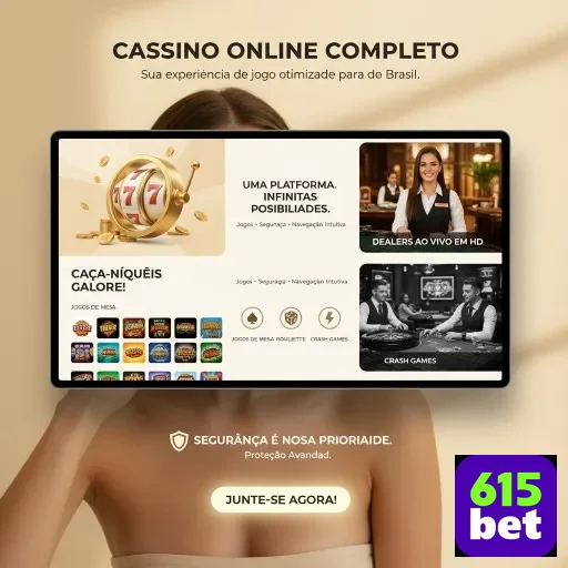 Ilustração de Descubra o aplicativo cassino da 615bet para jogos mobile