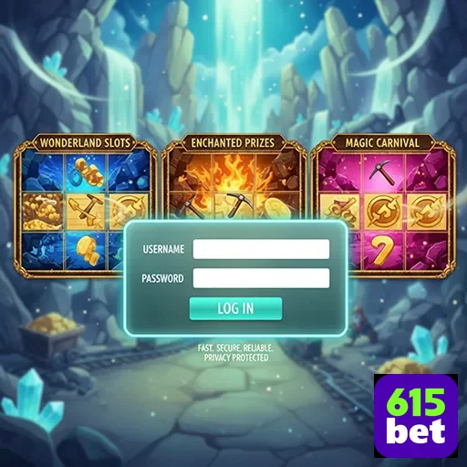 Ilustração de Acesse o cassino online 615bet com agilidade e segurança